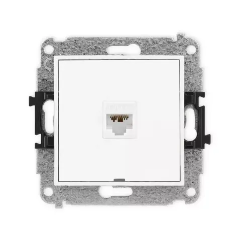 Karlik Mini biały mat Gniazdo komputerowe 1xRJ45 bez ramki 25MGKBO-7