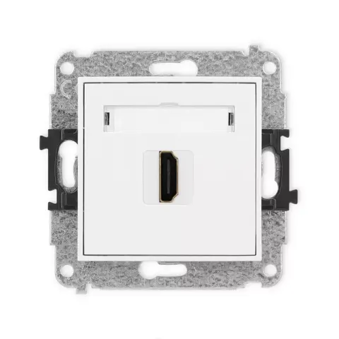 Karlik Mini biały mat Gniazdo 1x HDMI 2.0 bez ramki 25MHDMI-3