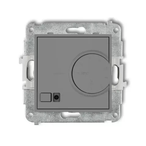 Karlik Mini szary mat Elektroniczny regulator temperatury z czujnikiem podpodłowym bez ramki 27MRT-1