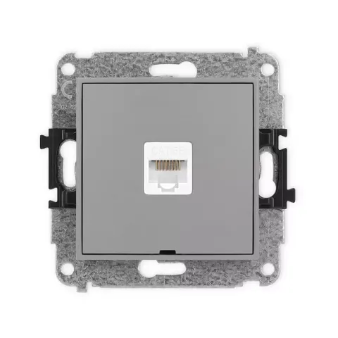 Karlik Mini szary mat Gniazdo komputerowe 1xRJ45 bez ramki 27MGKBO-1