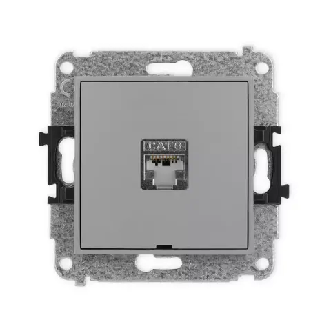 Karlik Mini szary mat Gniazdo komputerowe 1xRJ45 bez ramki 27MGKBO-5