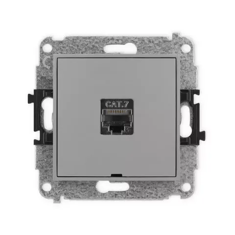 Karlik Mini szary mat Gniazdo komputerowe 1xRJ45 bez ramki 27MGKBO-9