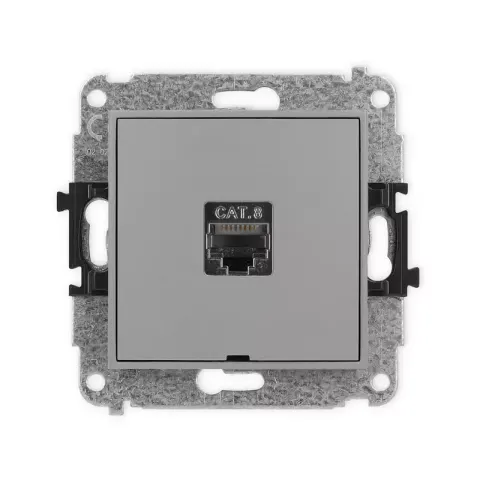 Karlik Mini szary mat Gniazdo komputerowe 1xRJ45 bez ramki 27MGKBO-11