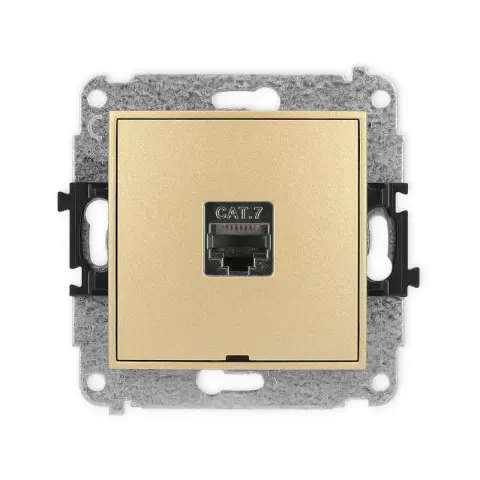 Karlik Mini złoty Gniazdo komputerowe 1xRJ45 bez ramki 29MGKBO-9