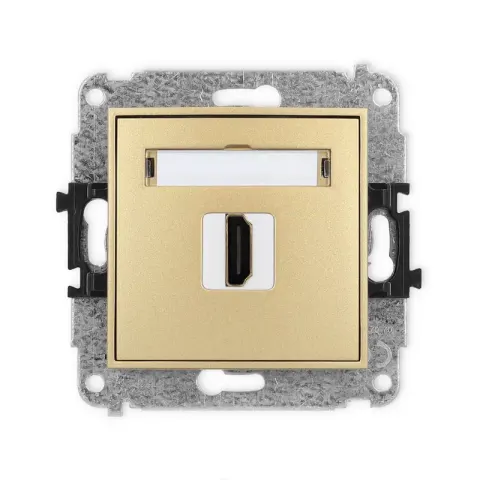 Karlik Mini złoty Gniazdo 1x HDMI 2.0 bez ramki 29MHDMI-3