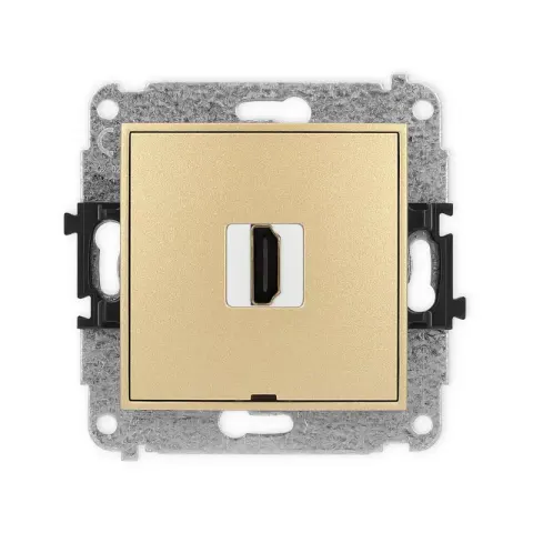 Karlik Mini złoty Gniazdo 1x HDMI 2.0 bez ramki 29MHDMIBO-3