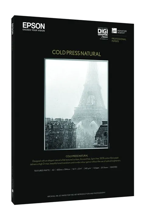 Papier EPSON Cold Press Natural 330 g/m2 - A3+, 25 arkuszy