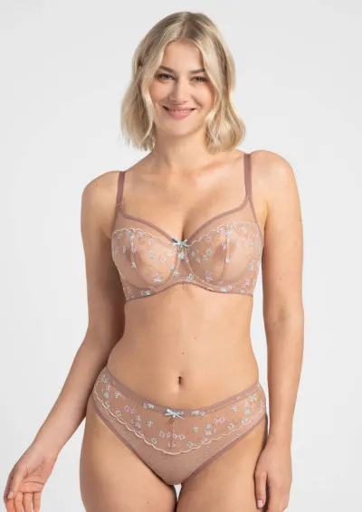 Samanta - Biustonosz Margaret A143 cappuccino miękki Beżowy 85E