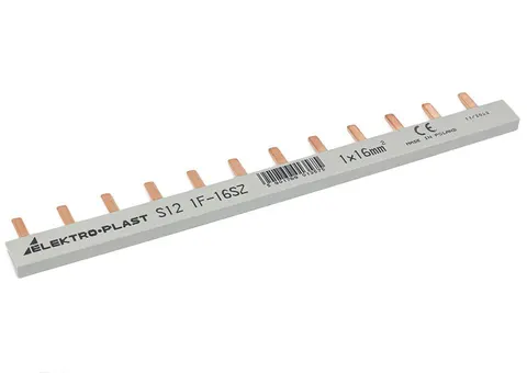 Szyna prądowa typu PIN 1P 16mm2 100A 12 pinów IZS16/1F/12 45.236