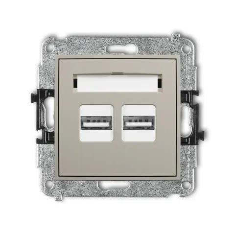 Karlik ICON Mechanizm ładowarki USB podwójnej 2xUSB A, 15,5W max., 5V, 3.1A 60ICUSB-6