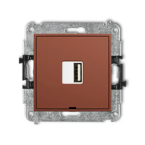 Karlik ICON Mechanizm ładowarki USB pojedynczej USB A, 10W max., 5V, 2A, bez pola opisowego 63ICUSBBO-3