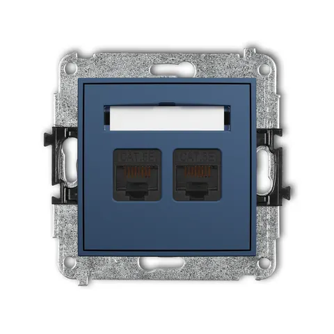 Karlik ICON Mechanizm gniazda komputerowego podwójnego 2xRJ45, kat. 5e, 8-stykowy 64IGK-2