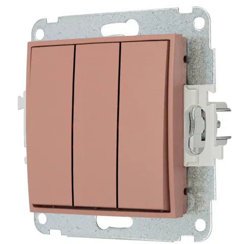 Karlik Seria Mini Mechanizm łącznika potrójnego kolor łososiowy symbol 62MWP-7