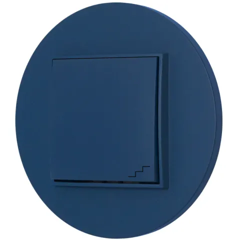 Włącznik schodowy z ramką okrągłą seria MINI kolor navy blue