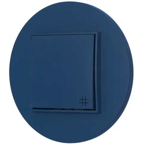Włącznik krzyżowy z ramką okrągłą seria MINI kolor navy blue