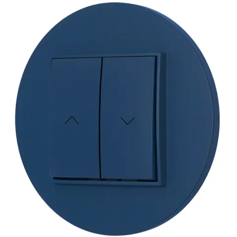 Włącznik roletowy z blokadą z ramką okrągłą seria MINI kolor navy blue