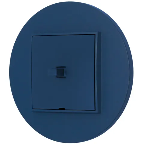 Włącznik pojedynczy w stylu USA ramka okrągła seria Mini kolor navy blue