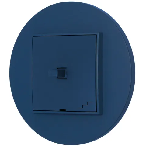Włącznik schodowy w stylu USA ramka okrągła seria Mini kolor navy blue