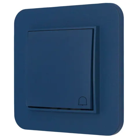 Włącznik dzwonkowy z ramką zaokrągloną seria MINI kolor navy blue