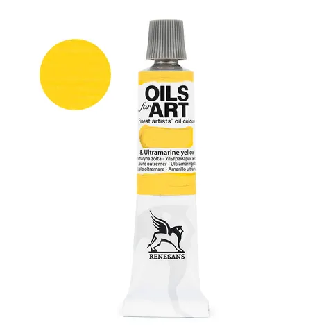 Farba olejna Renesans Oils for Art 20 ml - 08 Żółty ultramaryna