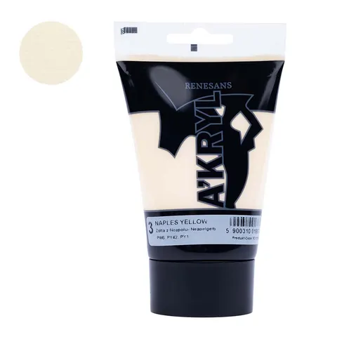 Farba akrylowa RENESANS A'KRYL 100 ml (03 - żółta z Neapolu)