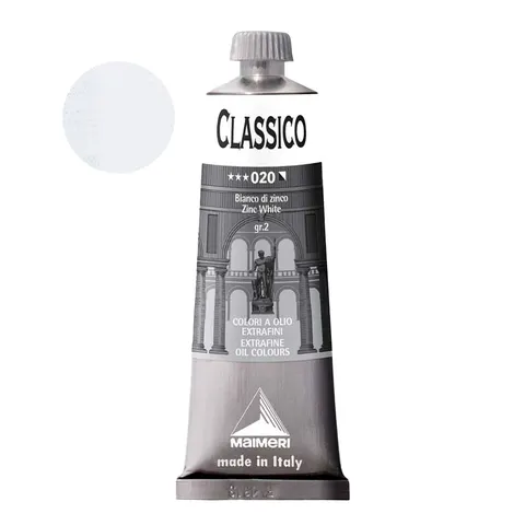 Farba olejna Maimeri Classico 60 ml - 020 Zinc White