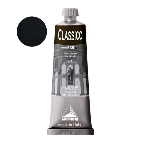 Farba olejna Maimeri Classico 60 ml - 535 Ivory Black