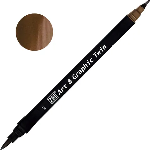 Pisak ZIG Art & Graphic Twin Kuretake - 071 Mid Brown