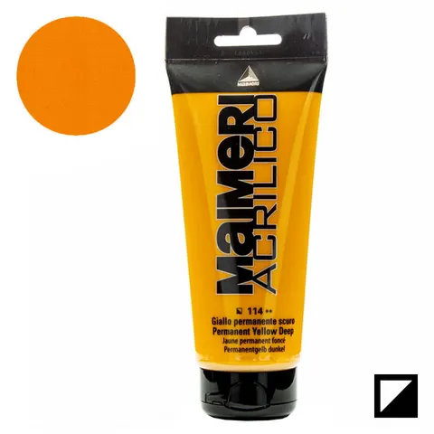 Farba akrylowa Maimeri Acrilico 200 ml - 114 Permanent yellow deep