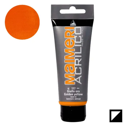 Farba akrylowa Maimeri Acrilico 200 ml - 117 Golden yellow