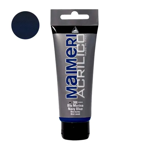 Farba akrylowa Maimeri Acrilico 200 ml - 388 Navy blue