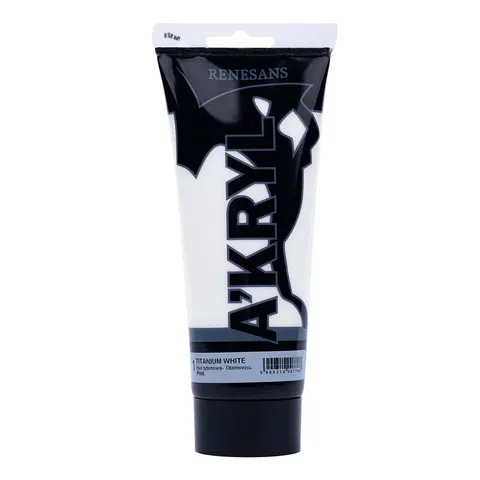 Farba akrylowa 200ml RENESANS biel tytanowa nr 1