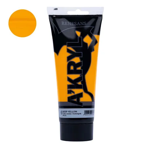 Farba akrylowa 200ml RENESANS żółta ciemna nr 6