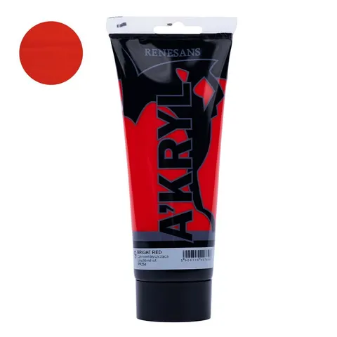 Farba akrylowa 200ml RENESANS czerwona błyszcząca nr 9