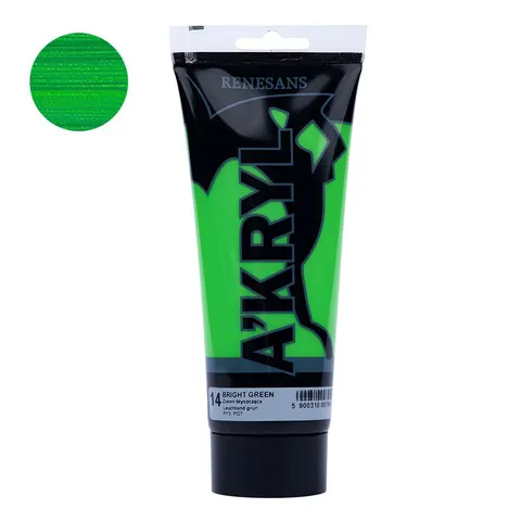 Farba akrylowa 200ml RENESANS zieleń błyszcząca nr 14