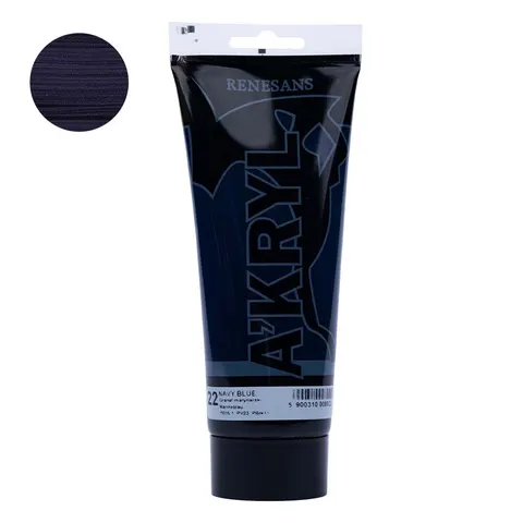 Farba akrylowa 200ml RENESANS granat marynarski nr 22