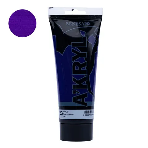 Farba akrylowa 200ml RENESANS fiolet nr 23