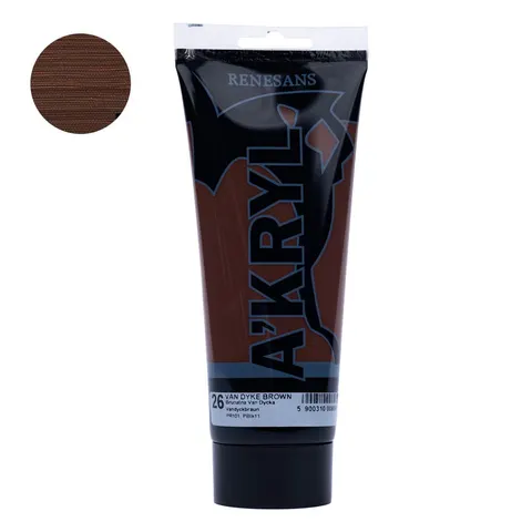 Farba akrylowa 200ml RENESANS Brunatna Van Dycka nr 26