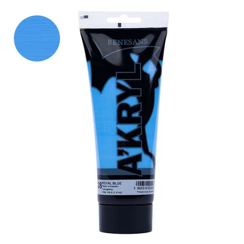 Farba akrylowa 200ml RENESANS błękit królewski nr 38