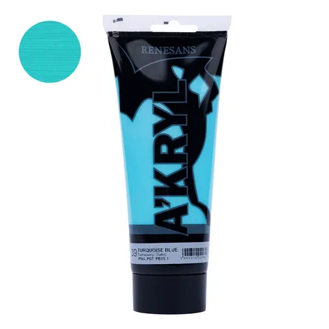 Farba akrylowa 200ml RENESANS turkusowa nr 39