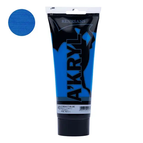 Farba akrylowa 200ml RENESANS błękit kobaltowy nr 40