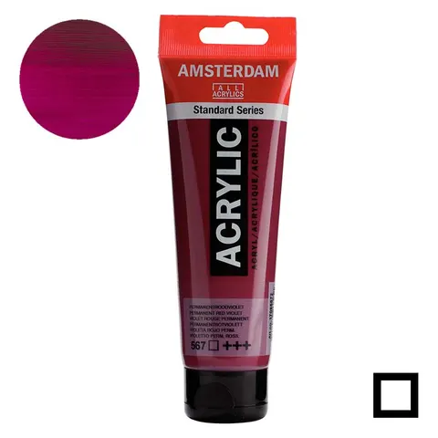 Farba akrylowa Amsterdam Acrylic 120 ml - 567 Permanent red violet