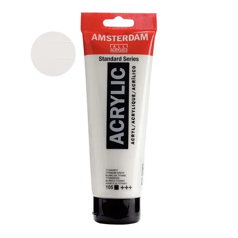 Farba akrylowa Amsterdam Acrylic 250 ml - 105 Titanium white
