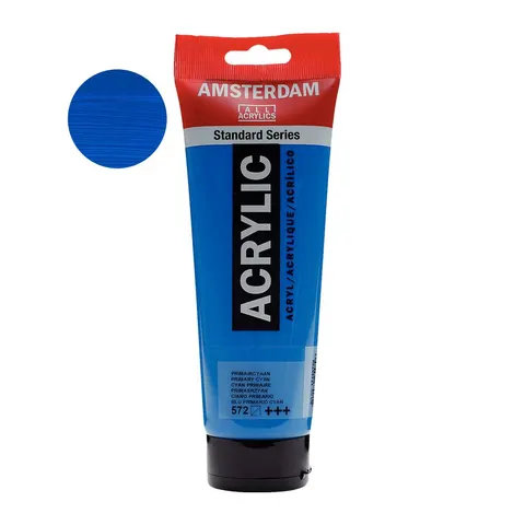 Farba akrylowa Amsterdam Acrylic 250 ml - 572 Primary cyan