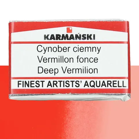 Farba akwarelowa Karmański kostka S2 - 344 Cynober ciemny