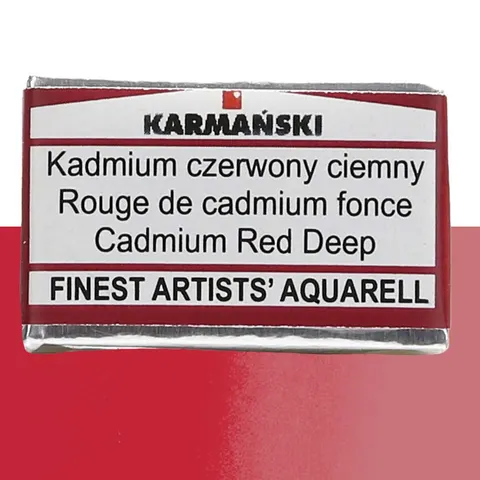 Farba akwarelowa Karmański kostka S4 - 374 Kadmium czerwony ciemny