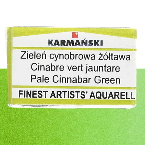 Farba akwarelowa Karmański kostka S3 - 410 Zieleń cynobrowa jasna