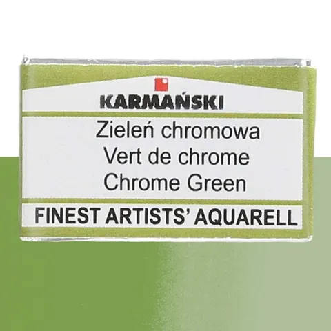 Farba akwarelowa Karmański kostka S3 - 408 Zieleń chromowa