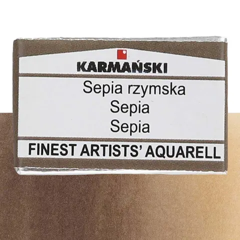 Farba akwarelowa Karmański kostka S1 - 436 Sepia rzymska