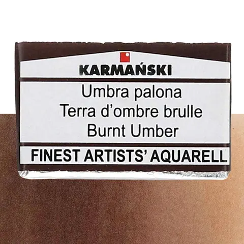 Farba akwarelowa Karmański kostka S1 - 445 Umbra palona